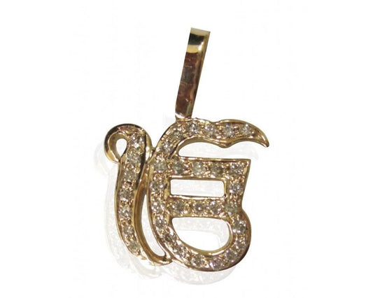 Ik Onkar Pendant with Diamonds - Jewelslane