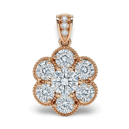 Dima Round Brilliant Cut Lab Diamonds Pendant - Jewelslane