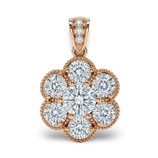 Dima Round Brilliant Cut Lab Diamonds Pendant - Jewelslane