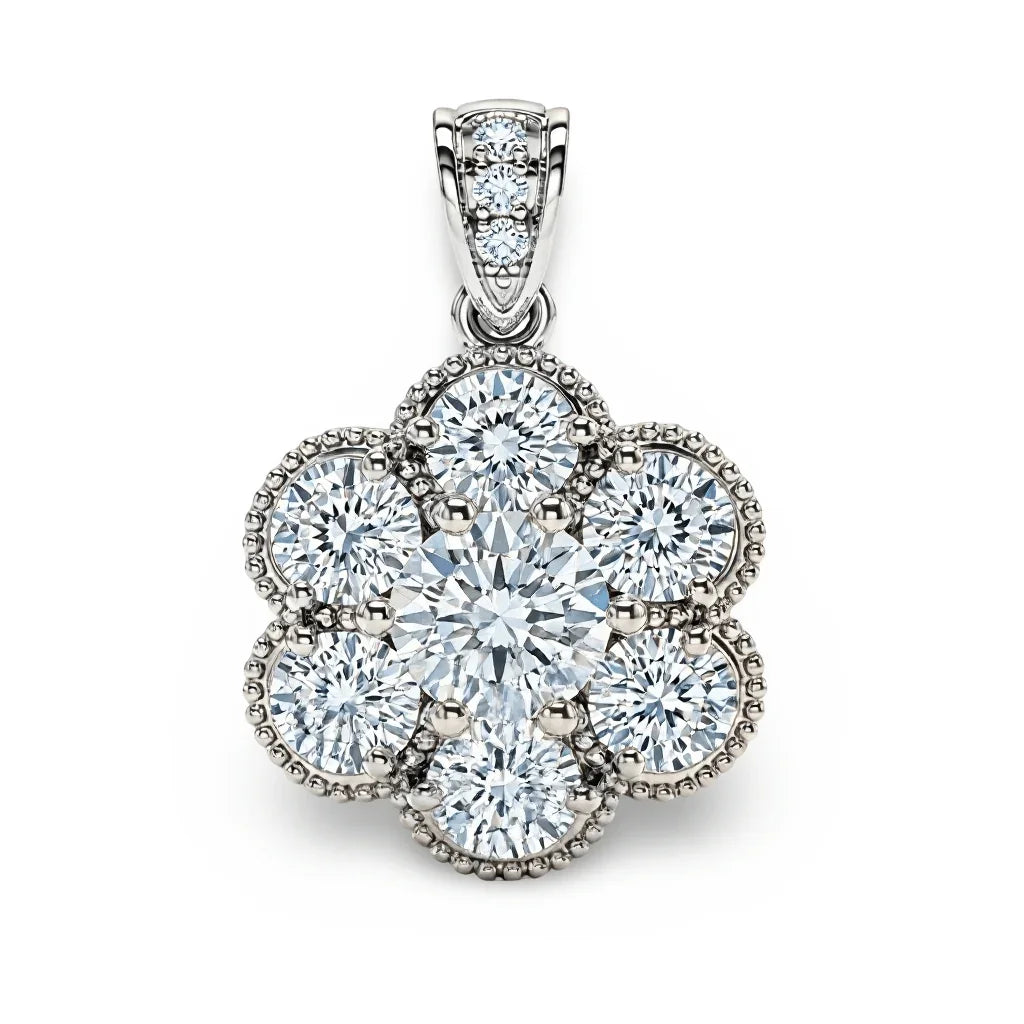Dima Round Brilliant Cut Lab Diamonds Pendant - Jewelslane