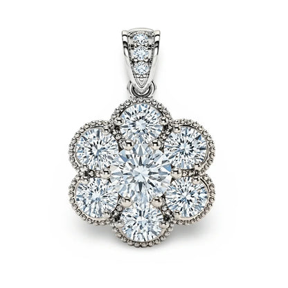 Dima Round Brilliant Cut Lab Diamonds Pendant - Jewelslane