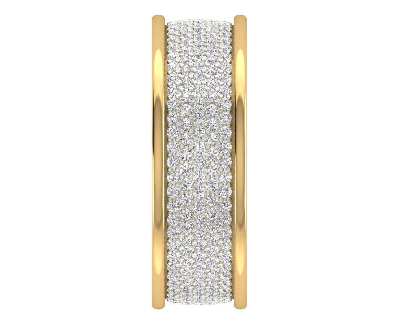 Divya Two Tone Diamond Band - Jewelslane