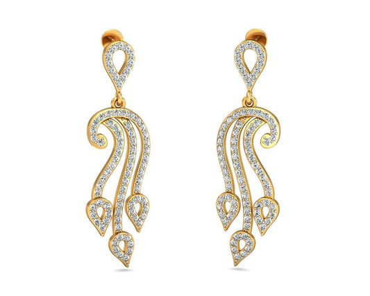 Diya Diamond Drop Earrings - Jewelslane