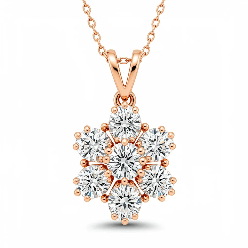 Dora Round Brilliant Lab Grown Diamond Pendant - Jewelslane