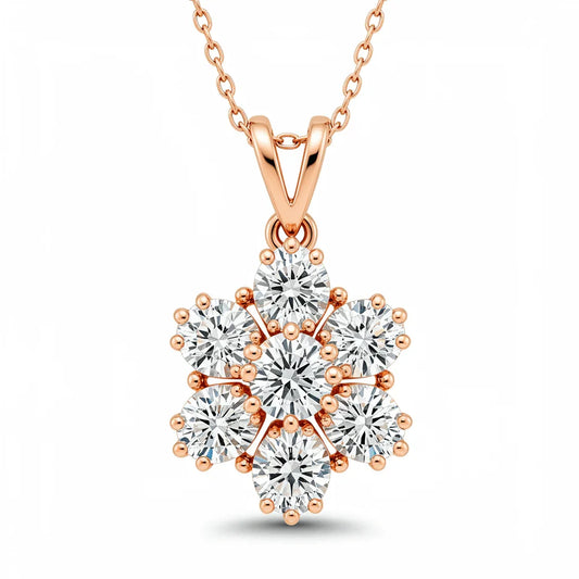 Dora Round Brilliant Lab Grown Diamond Pendant - Jewelslane