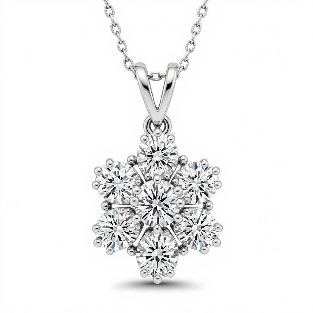 Dora Round Brilliant Lab Grown Diamond Pendant - Jewelslane