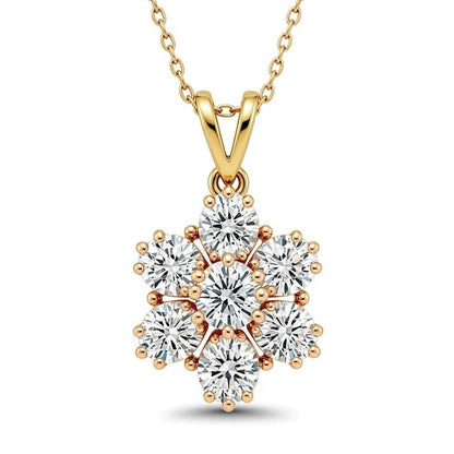 Dora Round Brilliant Lab Grown Diamond Pendant - Jewelslane