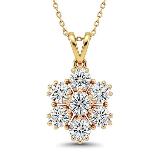 Dora Round Brilliant Lab Grown Diamond Pendant - Jewelslane