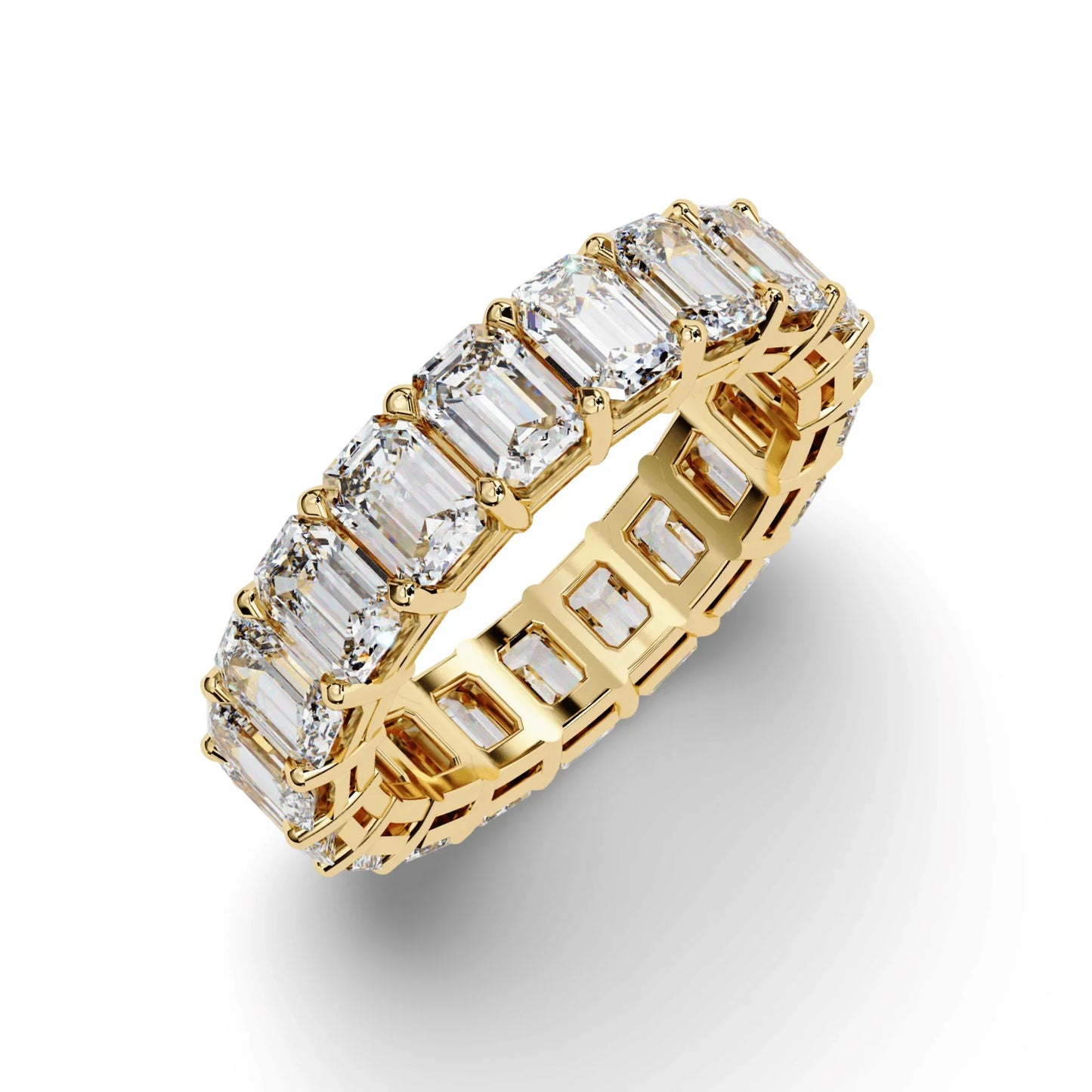 Drew Lab Grown Emerald Cut Diamond Eternity Band - Jewelslane