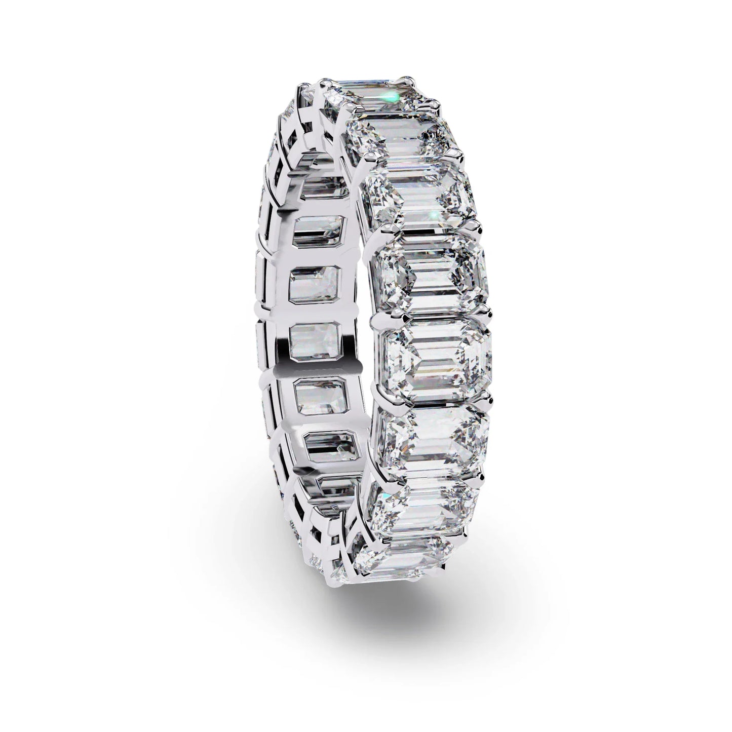 Drew Lab Grown Emerald Cut Diamond Eternity Band - Jewelslane