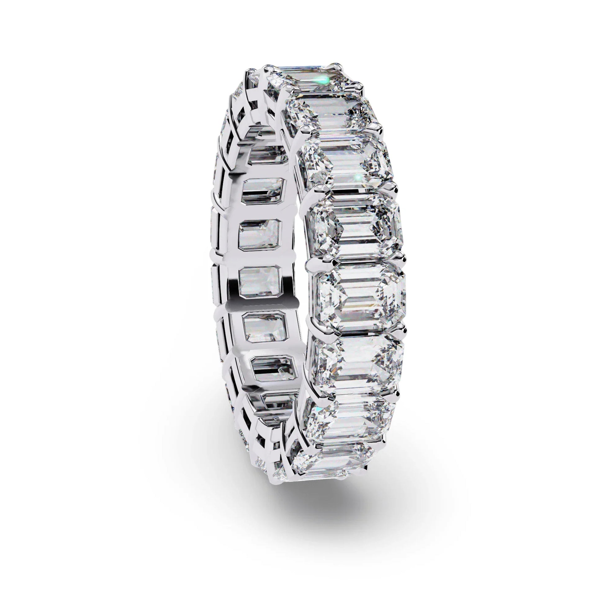 Drew Lab Grown Emerald Cut Diamond Eternity Band - Jewelslane