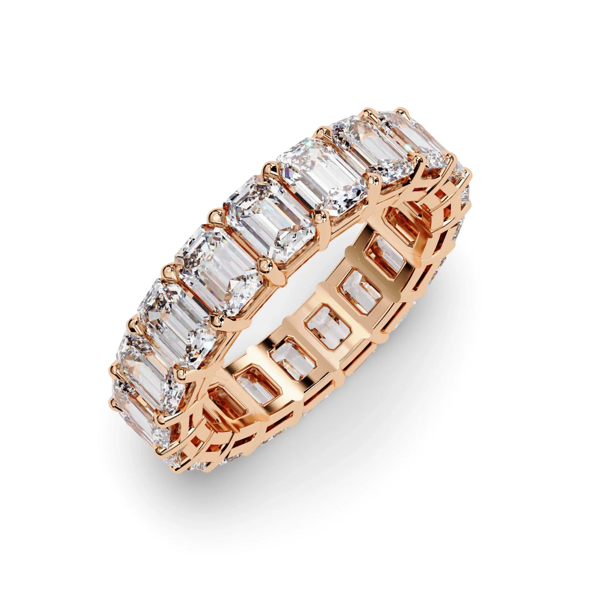 Drew Lab Grown Emerald Cut Diamond Eternity Band - Jewelslane