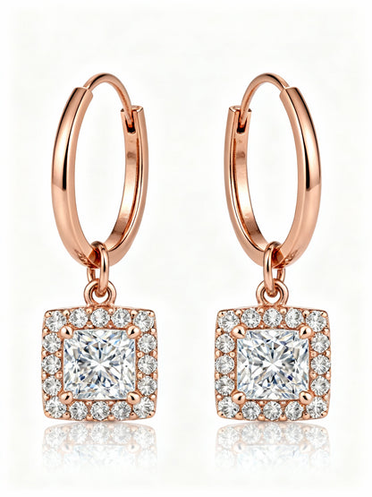 Dyna Princess Cut Lab Diamond Earrings - Jewelslane