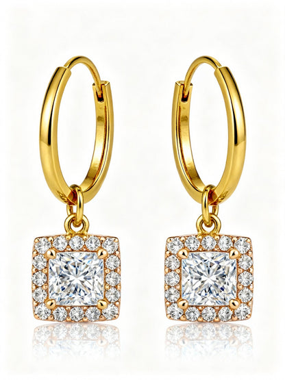Dyna Princess Cut Lab Diamond Earrings - Jewelslane