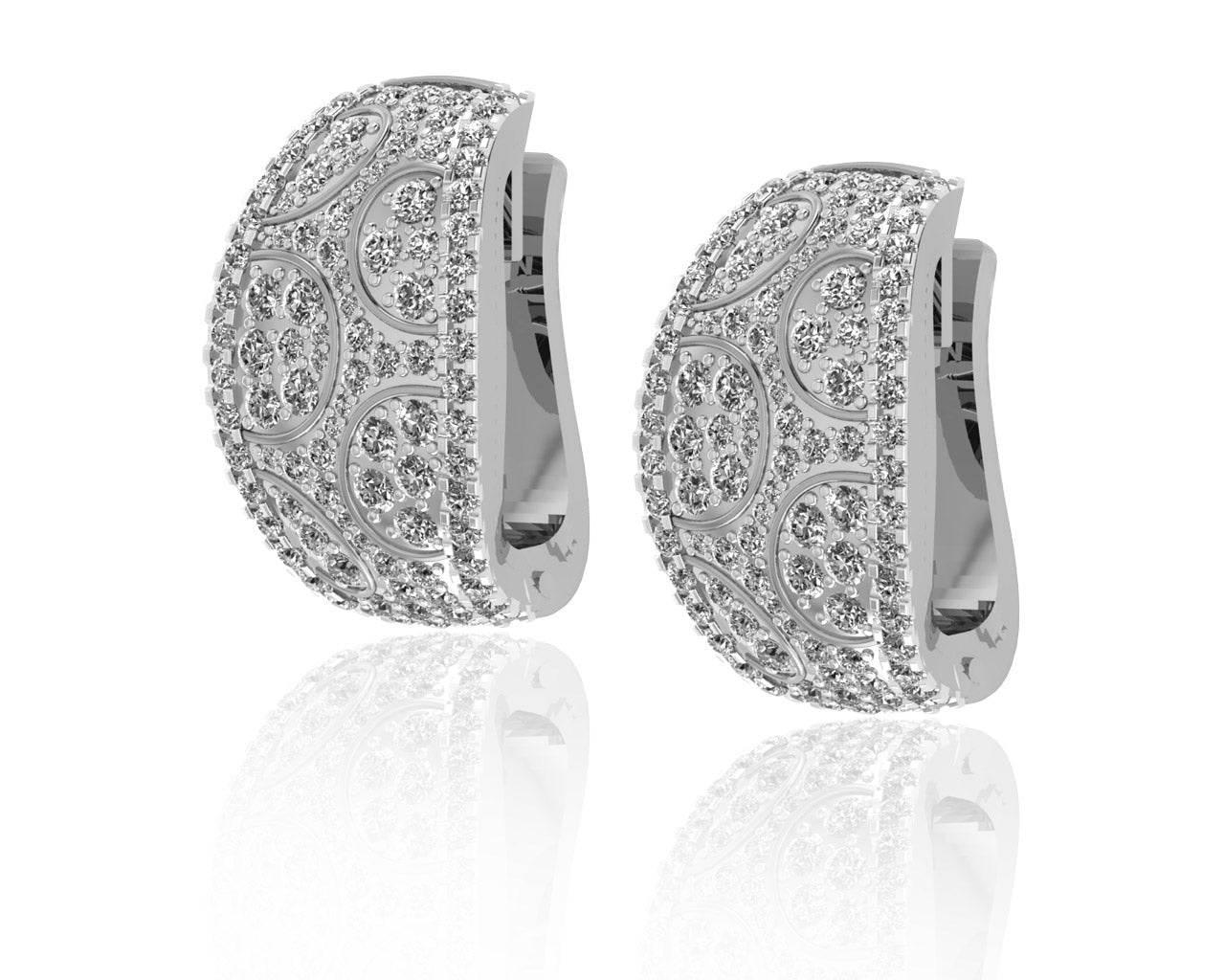 Elina Diamond Hoops - Jewelslane