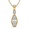 Ellen Oval Diamond Solitaire pendant - Jewelslane