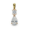 Erika Lab Diamond Pear Shape Solitaire Pendant - Jewelslane