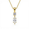Etta Marquee Shape Lab Diamond solitaire pendant - Jewelslane
