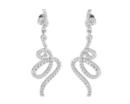 Fatina Long Diamond Danglers - Jewelslane