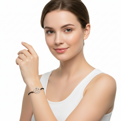 Aumkaara Om Bracelet with Diamond