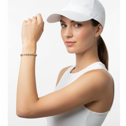 Diamond tennis bracelet in gold