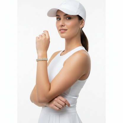 Ellie Tennis Bracelet with three rows of Marquise Diamonds