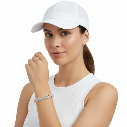 Ellie Tennis Bracelet with three rows of Marquise Diamonds