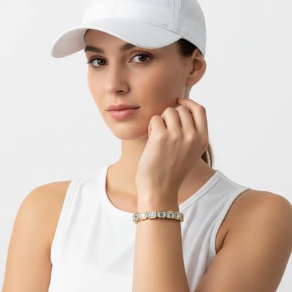 Araya Emerald Cut Lab Diamonds Tennis bracelet