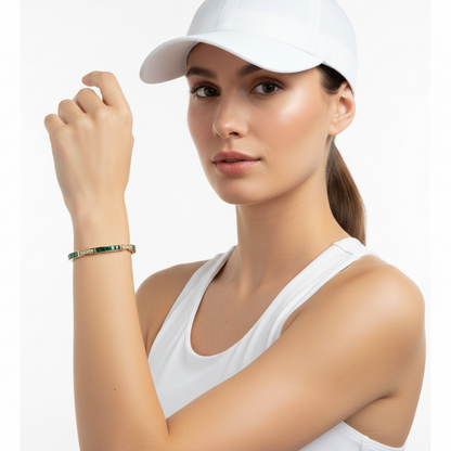 Emerald & Diamond Tennis Bracelet