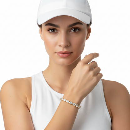 Cail Oval Shape Lab Grown Diamonds Tennis Bracelet