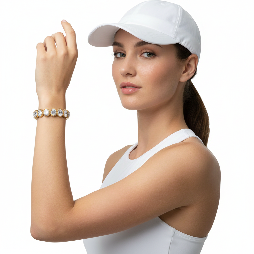 Niva Oval Shape Lab Diamonds Tennis Bracelet