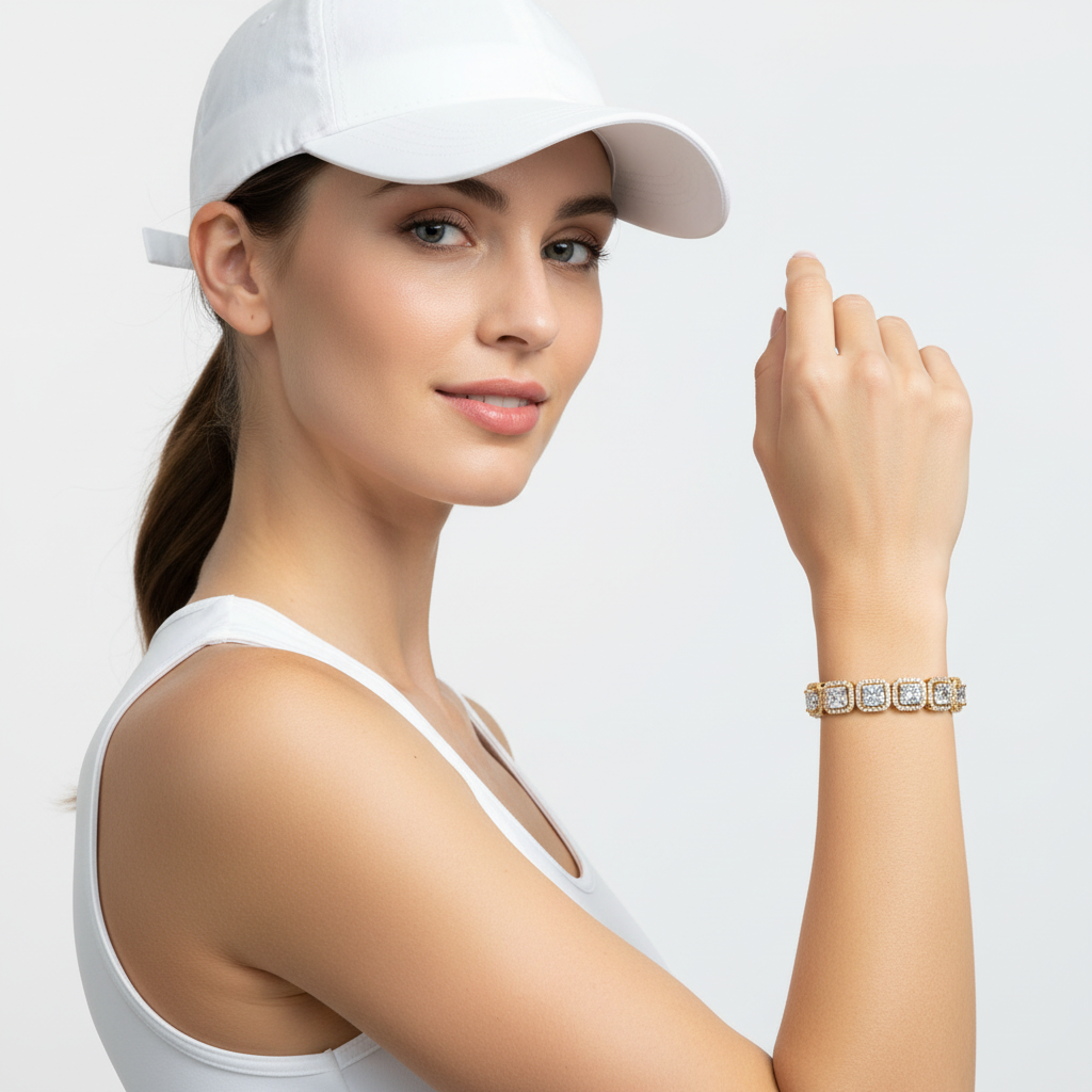 Ilena Princess Cut Lab Diamond Tennis Bracelet
