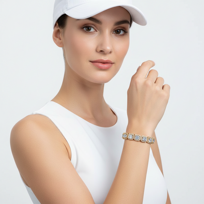 Ilena Princess Cut Lab Diamond Tennis Bracelet