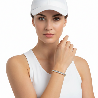 Nona Princess Cut Lab Grown Diamonds Tennis Bracelet