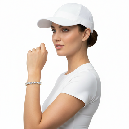 Sonya Radiant cut Lab Grown solitaire diamonds tennis bracelet in gold