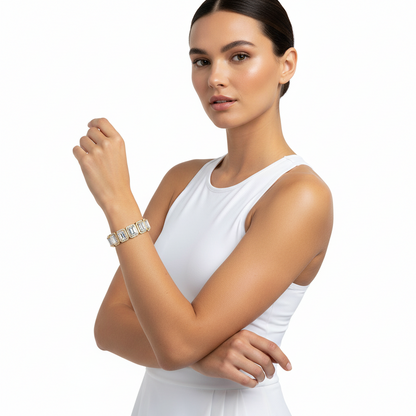 Naina Emerald Cut Diamond Tennis bracelet