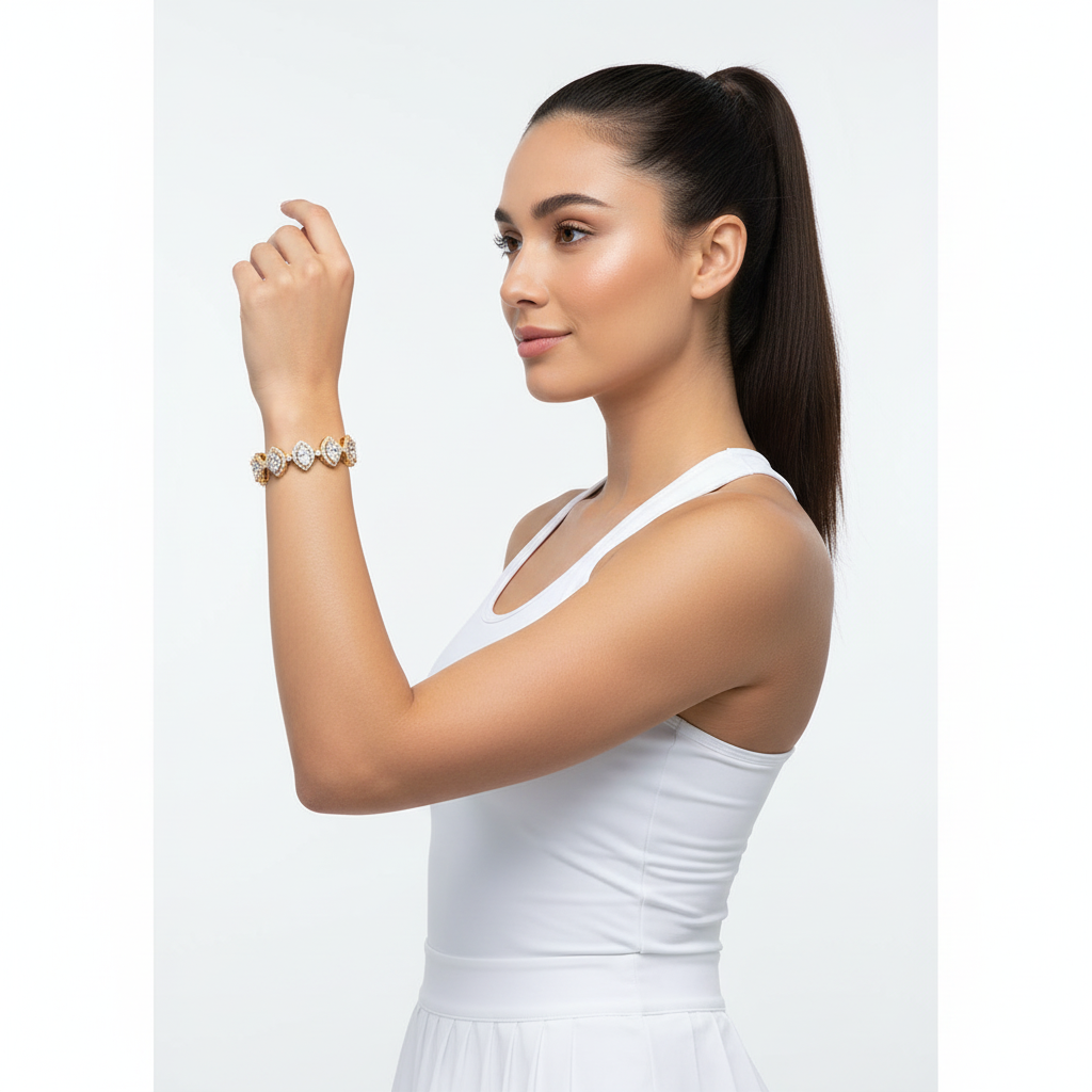 Macia Marquise shape diamonds tennis bracelet