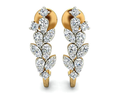 Femi Diamond Half Bali earrings in gold - Jewelslane