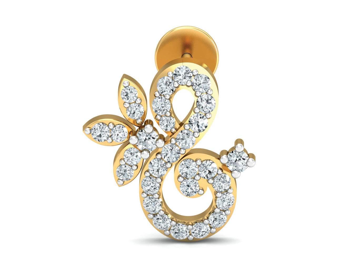 Fen Diamond Earrings In Gold - Jewelslane