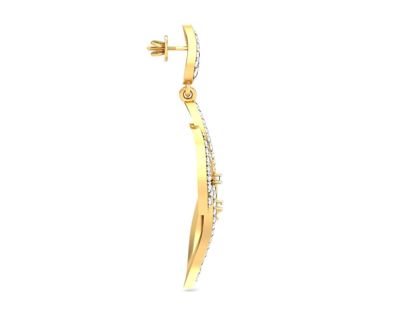 Friya Long Diamond Danglers - Jewelslane