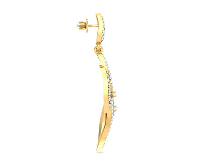Friya Long Diamond Danglers - Jewelslane