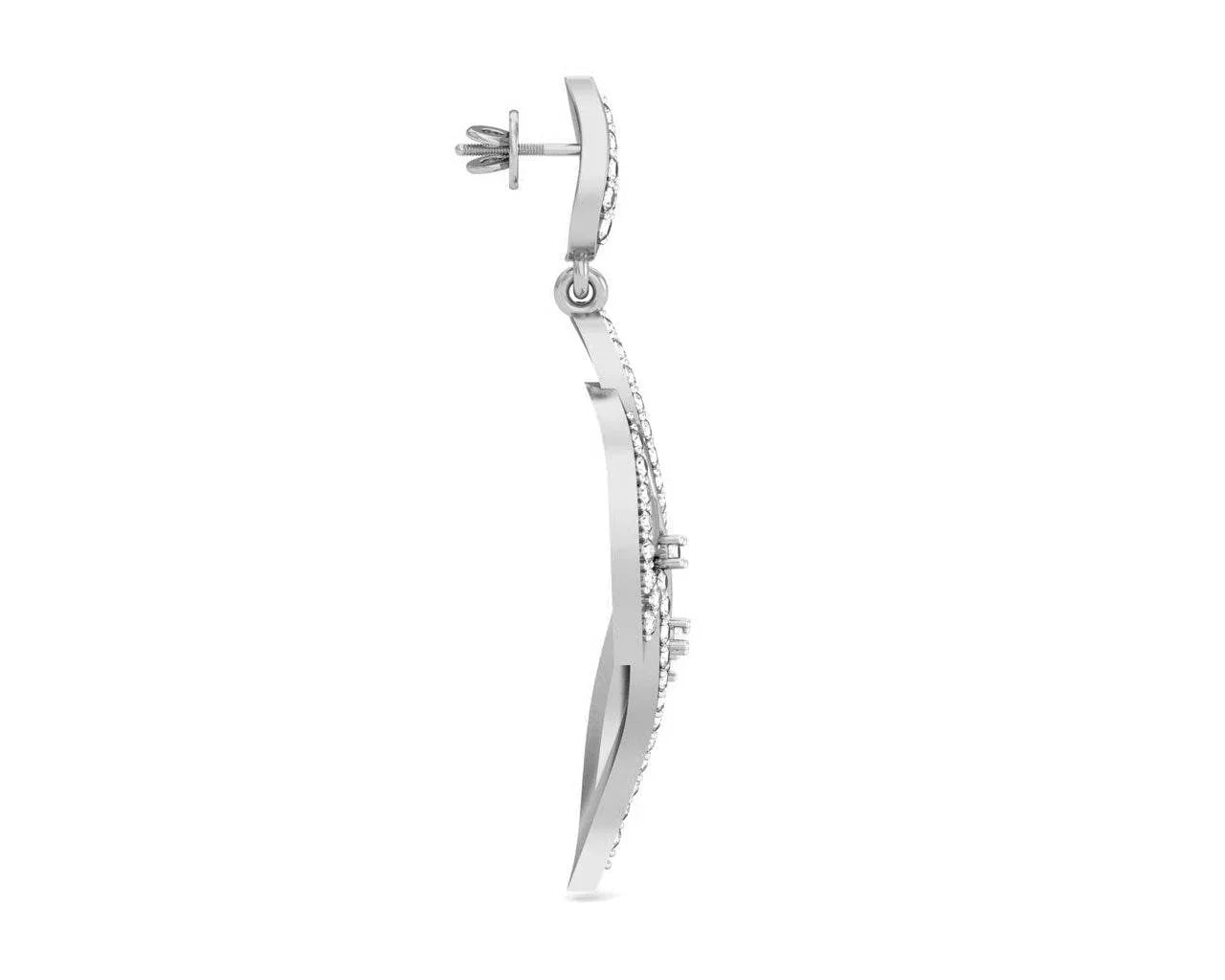 Friya Long Diamond Danglers - Jewelslane
