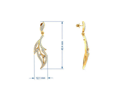 Friya Long Diamond Danglers - Jewelslane