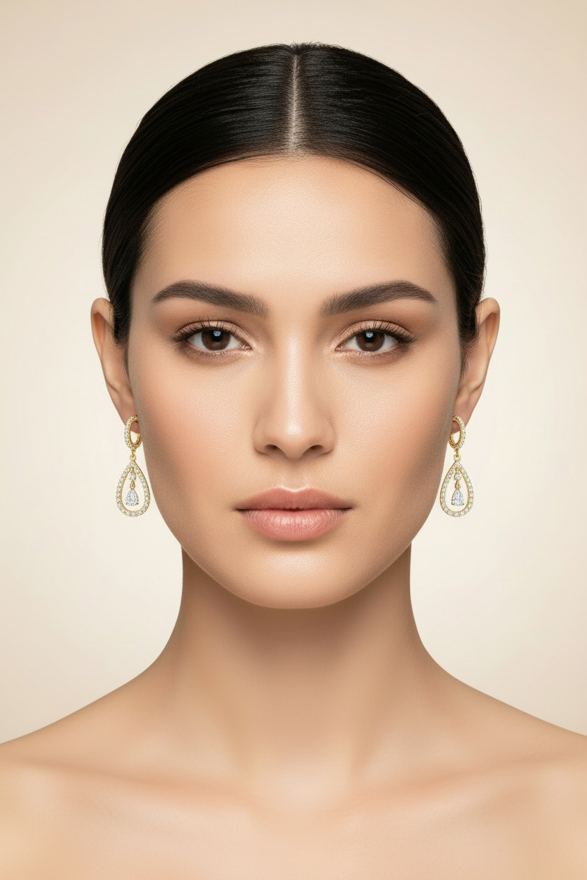 Nalini Pear Shape Lab diamond earrings