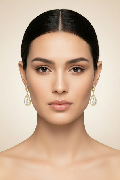 Nalini Pear Shape Lab diamond earrings