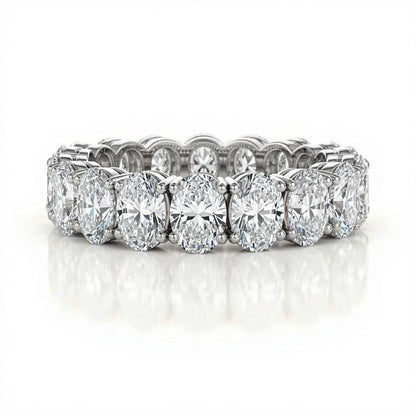 Oval Shape Diamonds Eternity Band In Gold - Jewelslane