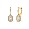 Gigi Emerald Cut Diamond Solitaire Hoop Earrings - Jewelslane