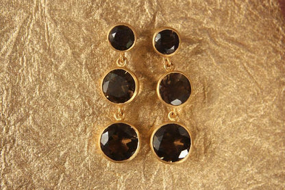 Smokey Earrings in Gold - Jewelslane