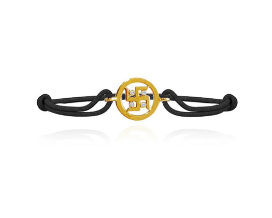 Gold Swastik Bracelet - Jewelslane