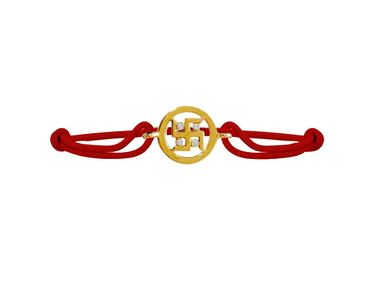 Gold Swastik Bracelet - Jewelslane
